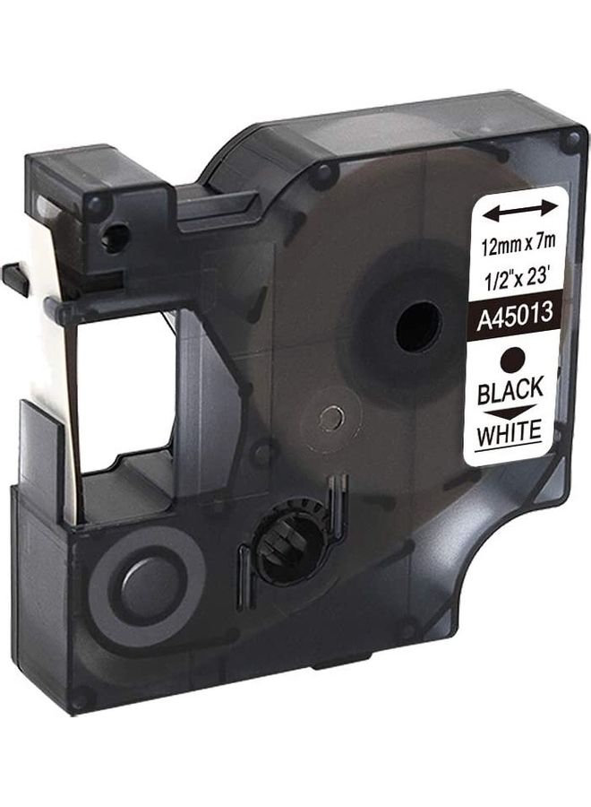 SKY D1 Label Tape Cartridge For Dymo Label Printers Lm160 Black/White - Image 2