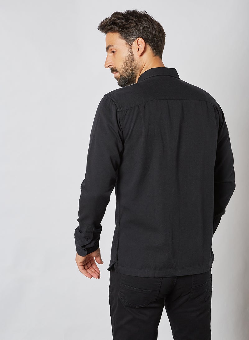 JACK & JONES - Double Pocket Shirt Black - Image 1