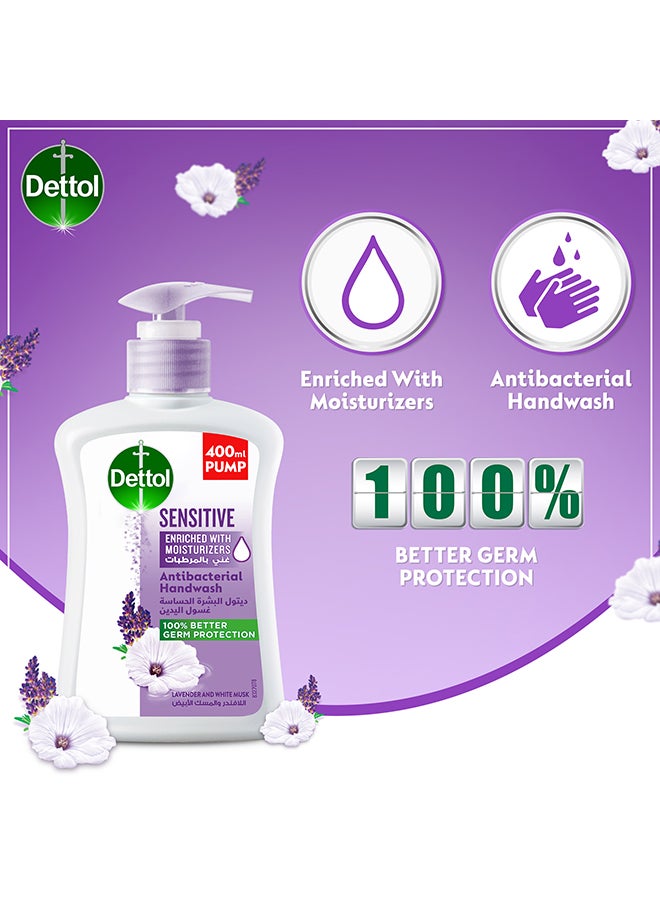 Dettol - Sensitive Anti-Bacterial Liquid Handwash, 400ml - Image 1
