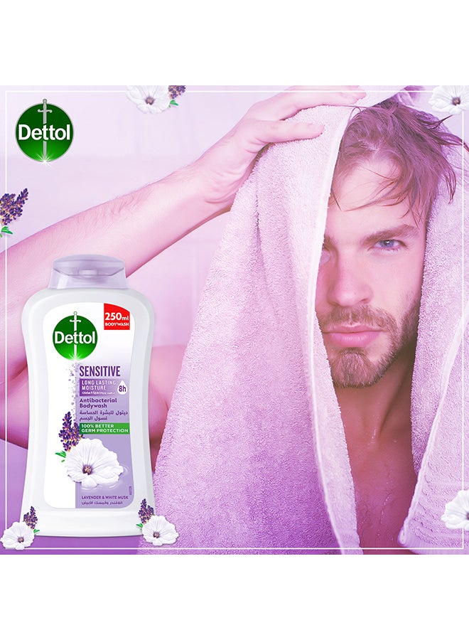 Dettol - Sensitive Showergel And Bodywash Lavender And White Musk Fragrance 250ml - Image 1