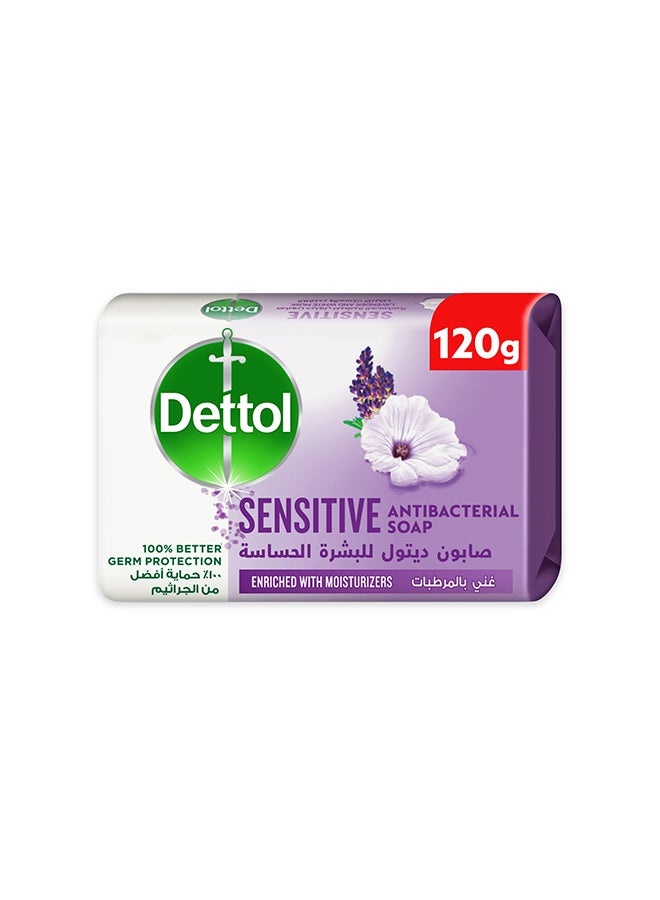 Dettol Sensitive Anti-Bacterial Bathing Soap Bar Lavender And White Musk Fragrance 120grams - Image 2