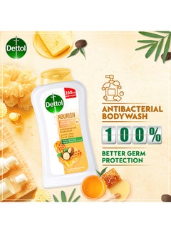 Dettol Nourish Showergel And Bodywash Honey And Shea Butter Fragrance 250ml  - Image 4
