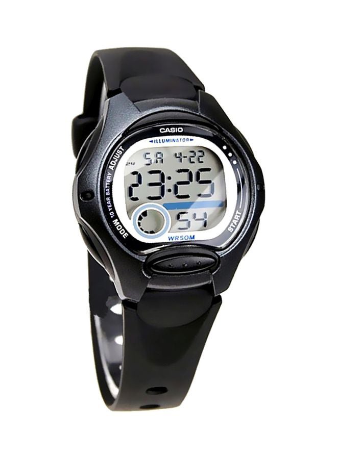 كاسيو ساعة يد رقمية مقاومة للماء للشباب طراز LW-200-1BVEF - 38 مم - أسود للنساء - Image 4