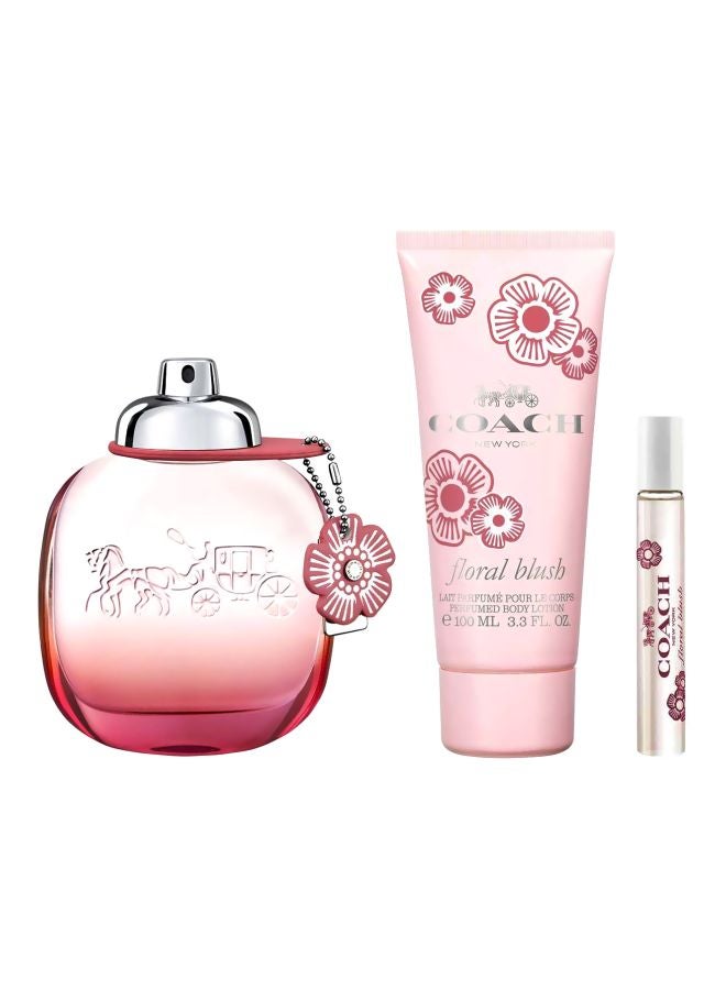 COACH 3-Piece Floral EDP Gift Set EDP 90 Ml, Body Lotion 100 Ml, EDP Purse Spray 7.5ml  - Image 1