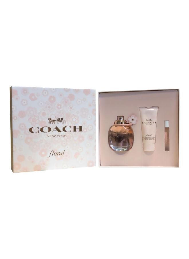 COACH 3-Piece Floral EDP Gift Set EDP 90 Ml, Body Lotion 100 Ml, EDP Purse Spray 7.5ml  - Image 4