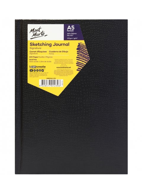A5 Size Portrait Sketching Journal 100 Sheets Multicolour