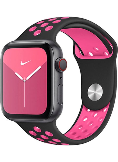 Replacement Band For Apple Watch Series 5/4/3 Sport Edition-38mm and 40mm Pink/Black