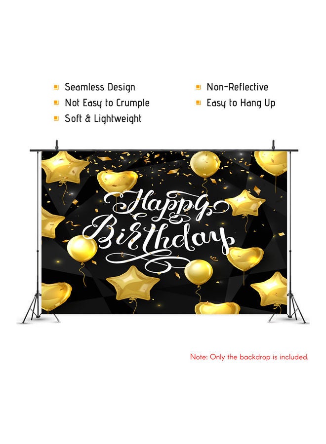 Backdrop Birthday Photography Background Cloth Black/Golden  - Image 5