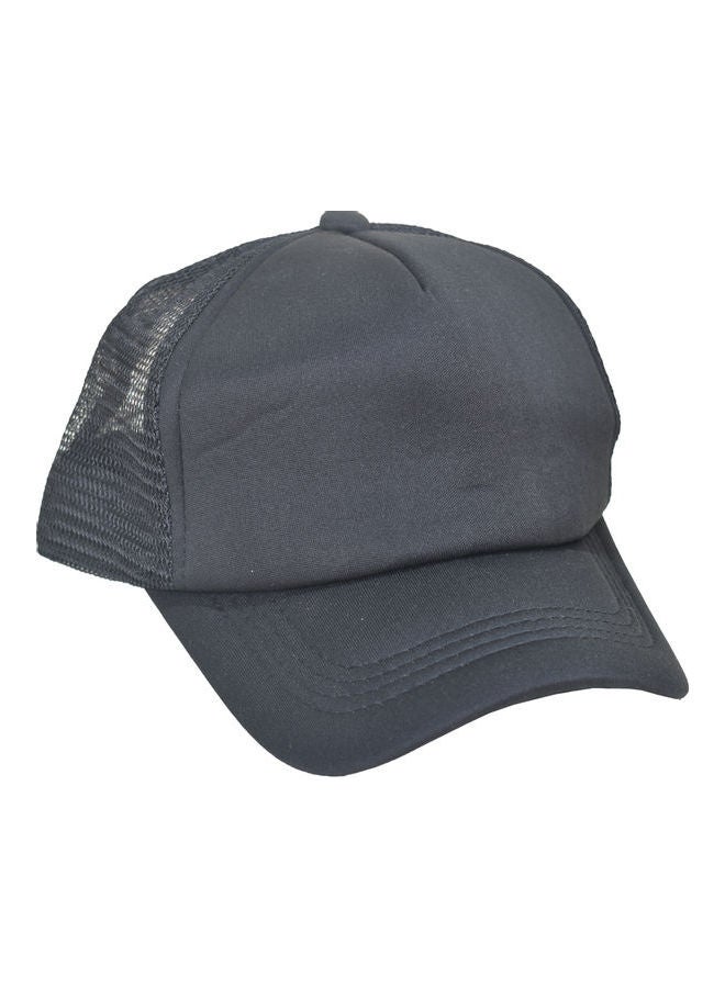 Sporty Baseball Cap Black - Image 2