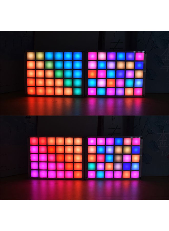 Generic - Multi-function LED Music RGB Colour Palette Clock Multicolour - Image 1
