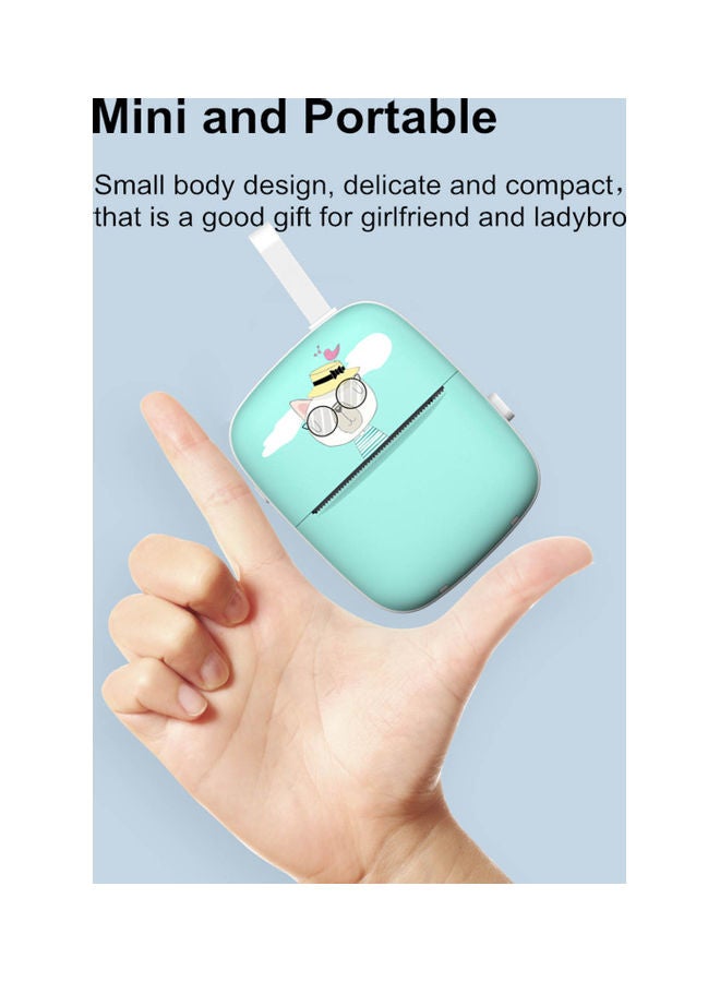 Portable Mini Thermal Printer Blue/White - Image 4