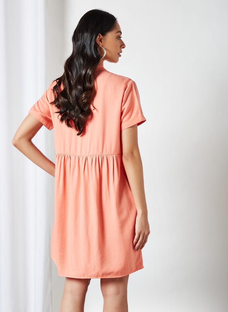 Native Youth Basic Swing Dress Peach  - Image 4
