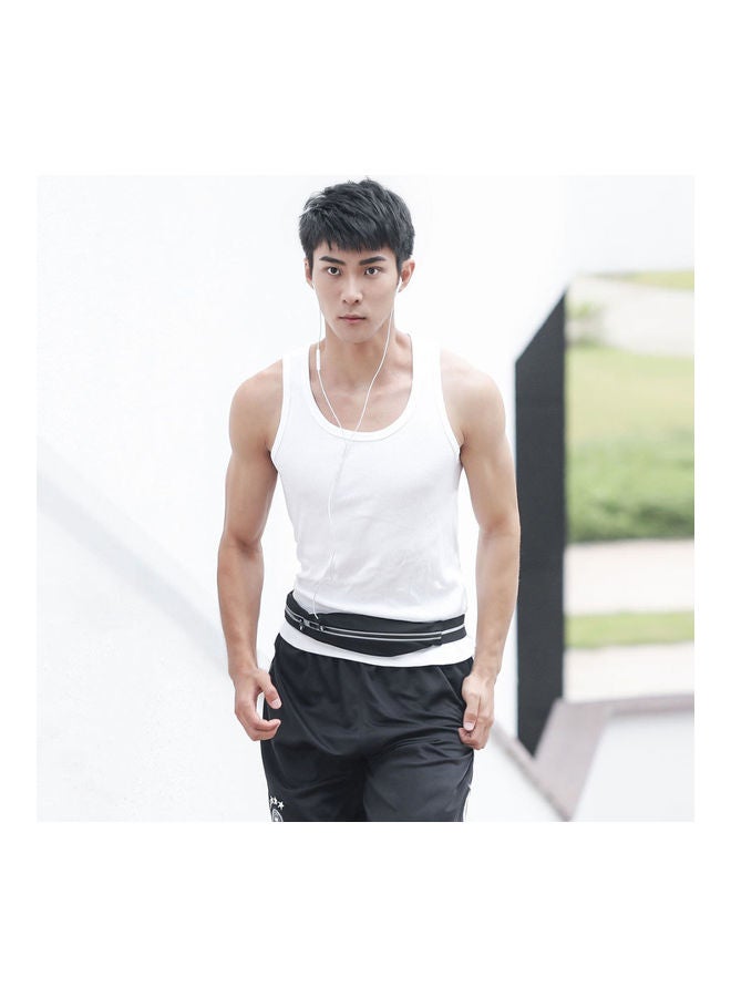 Yunmai Earphone Holes Waterproof Fitness Waist Bag Black/Grey  - Image 4