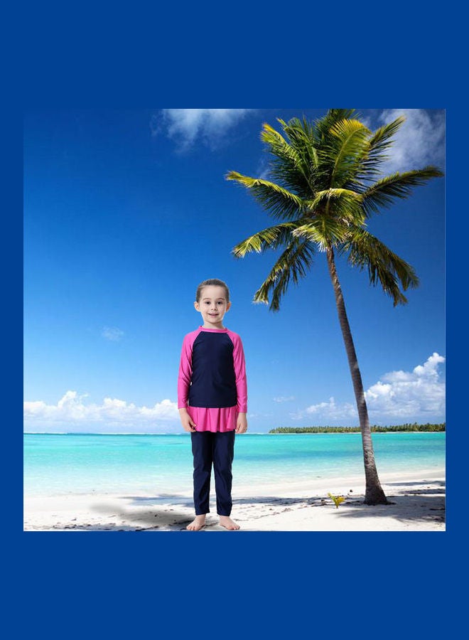 Swimwear Burkini With Pyjama Blue/Pink  - Image 2