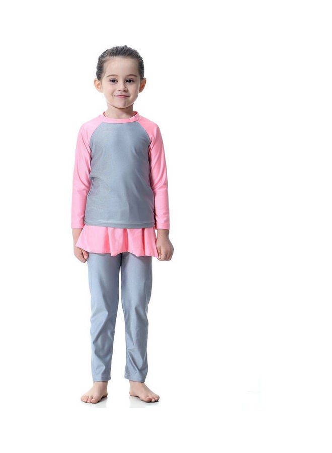 Generic Swimwear Burkini With Pyjama Grey/Pink  - Image 1