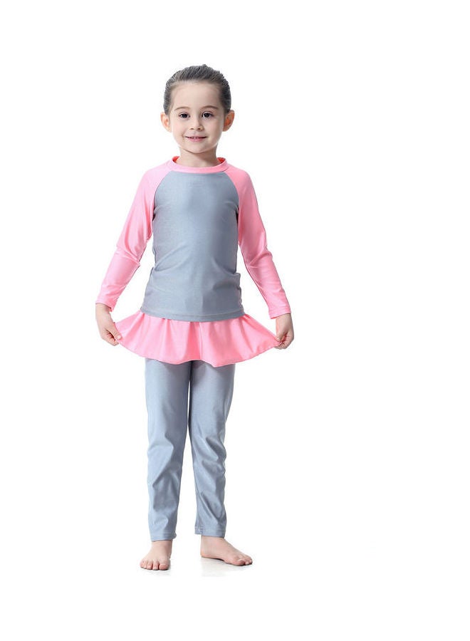 Generic Swimwear Burkini With Pyjama Grey/Pink  - Image 4