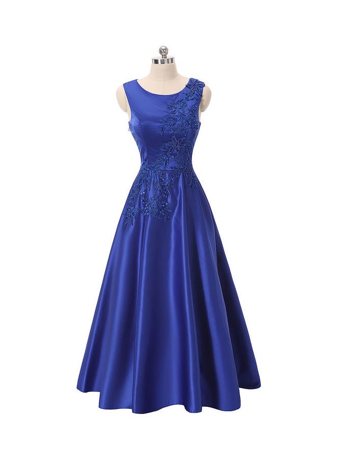 Sleeveless Stylish Dress Blue - Image 1