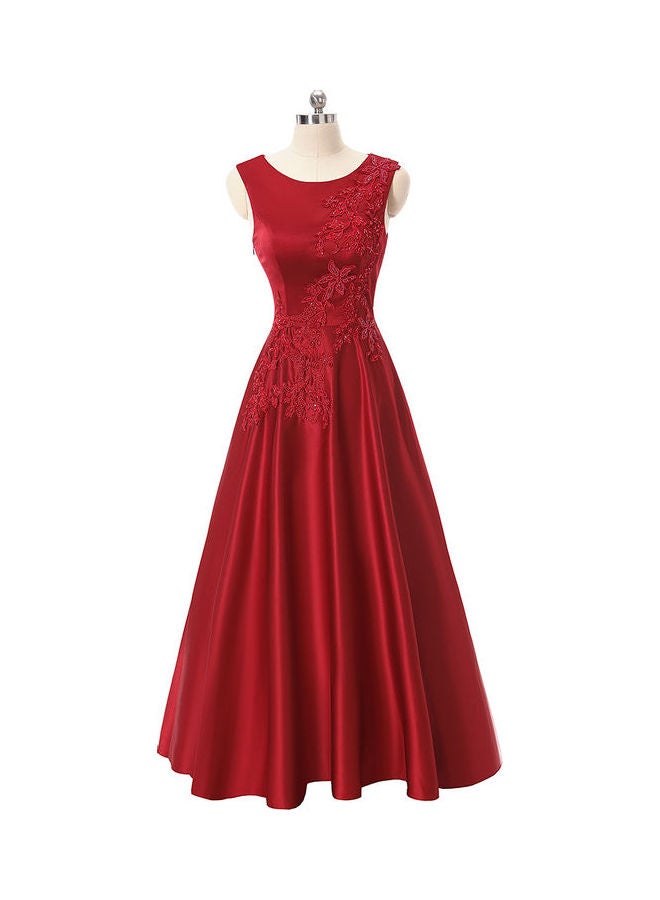 Sleeveless Stylish Dress Red - Image 1