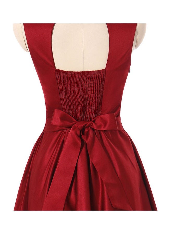 Sleeveless Stylish Dress Red - Image 5