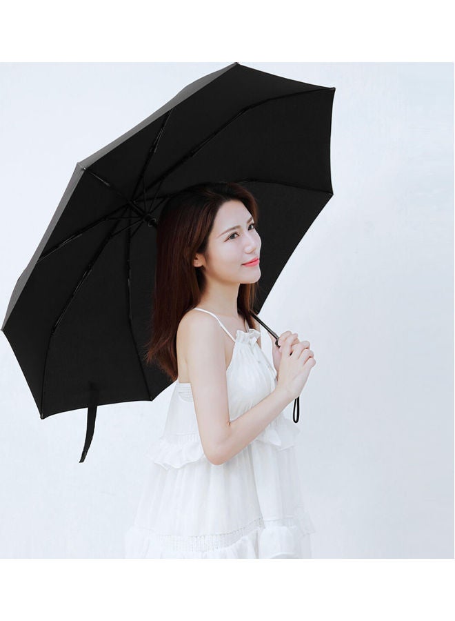 Windproof Waterproof Umbrella Black  - Image 1