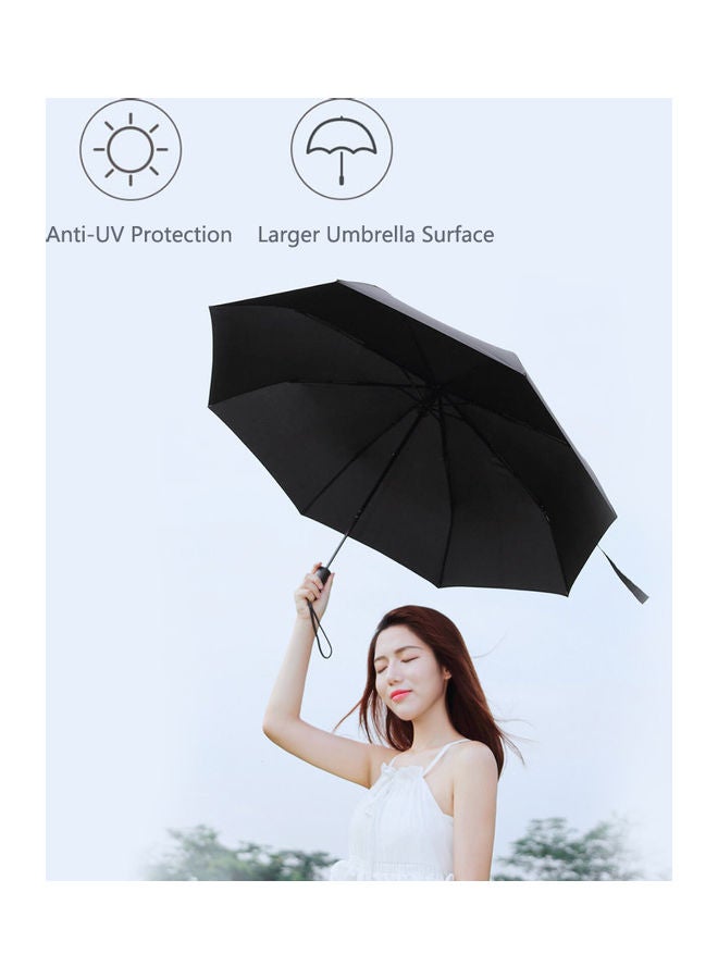 Windproof Waterproof Umbrella Black  - Image 3