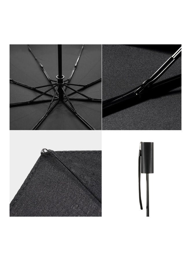 Windproof Waterproof Umbrella Black  - Image 4