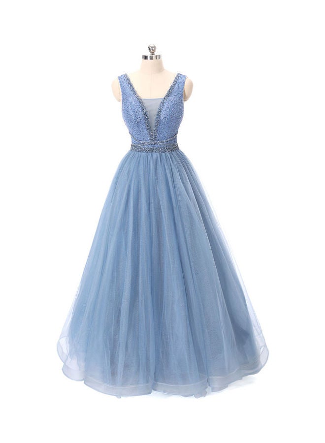 Sleeveless Stylish Dress Blue  - Image 1