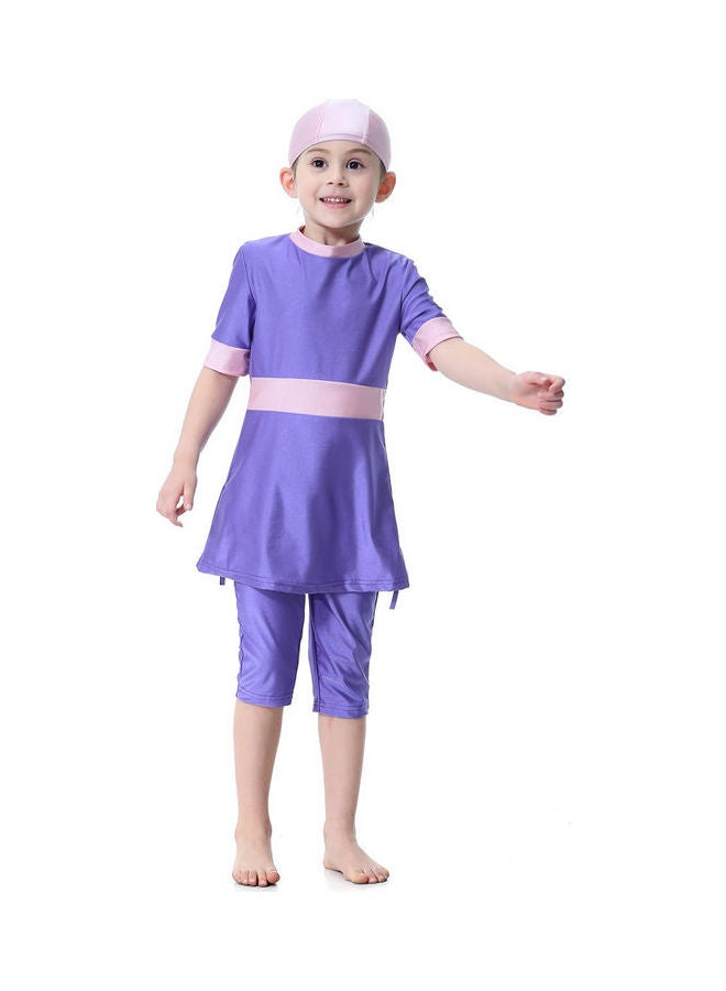 لباس سباحة بوركيني مع بيجامة أرجواني  - Image 3