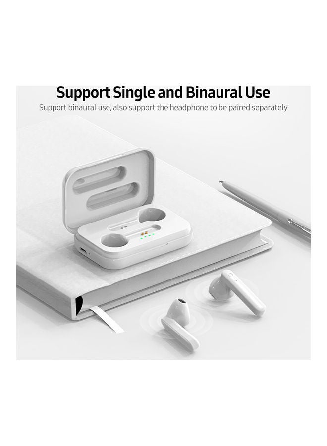 سماعة إيربادز لاسلكية رياضية مضادة للتعرق تعمل بتقنية البلوتوث 5.0 أبيض - Image 2