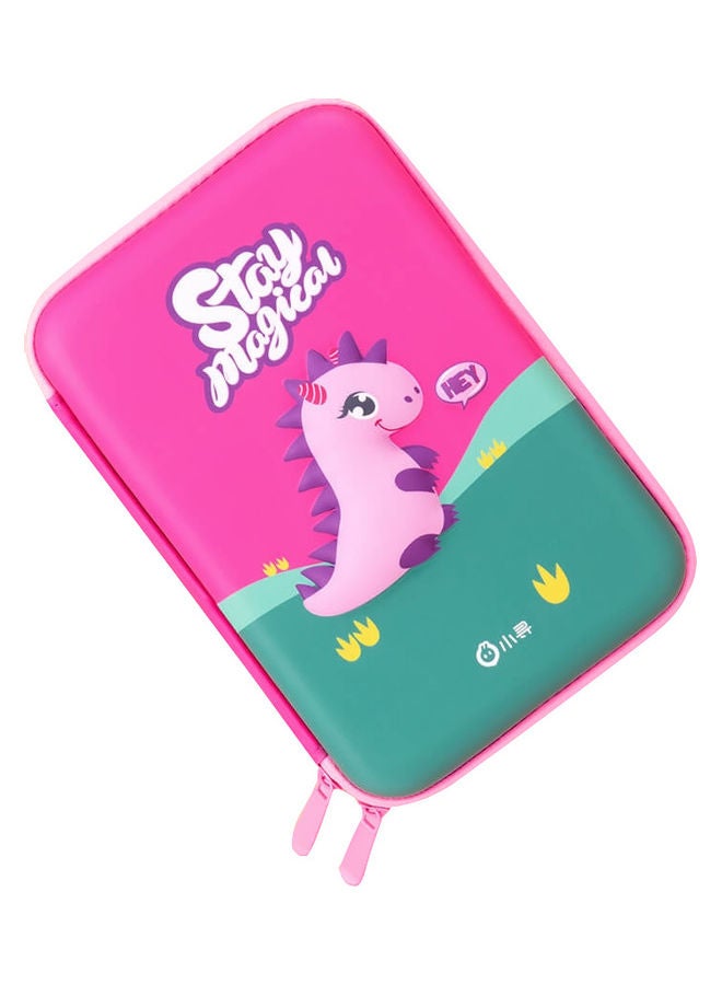 Zip Closure Pencil Case Pink  - Image 4