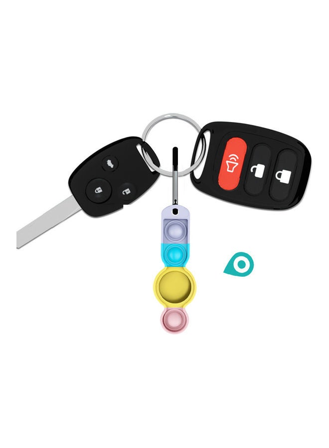 Location Tracker Protective AirTag Case With Keychain Multicolour  - Image 4