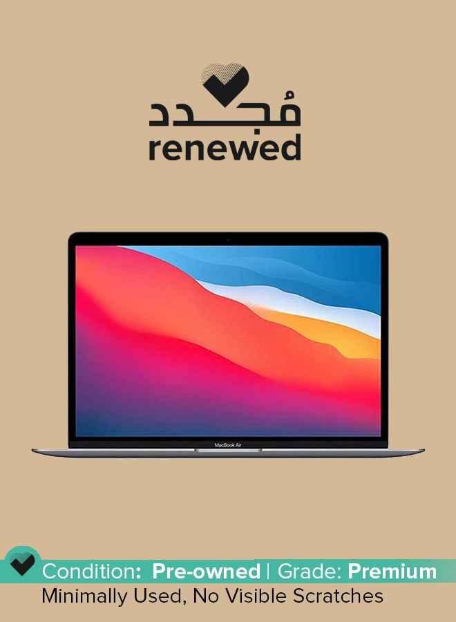 Apple Renewed - Macbook Air (New 2020) Laptop With 13-Inch Display, Apple M1 Chip with 8-Core Processor and 7-core Graphics/8GB RAM/256GB SSD/English Keyboard Space Grey  - Image 1
