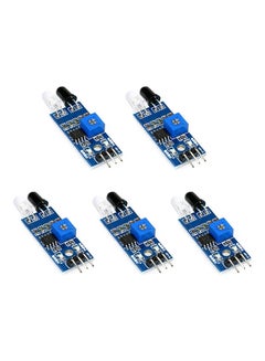 5-Piece Infrared Sensor Module Obstacle Avoidance Modules Blue/Black