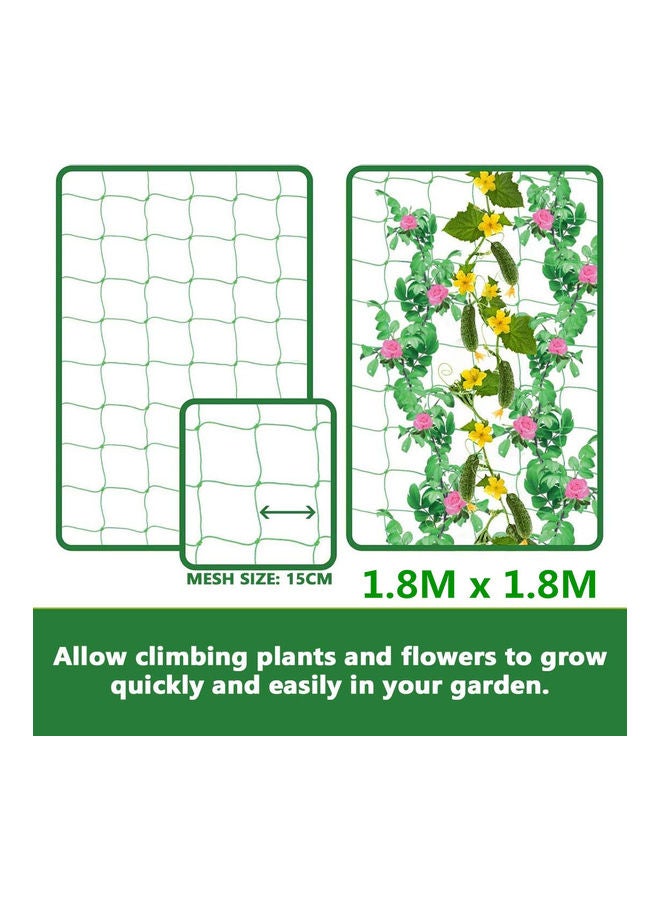 شبكة تسلق للنباتات الحدائق أخضر 1.8x1.8متر - Image 4