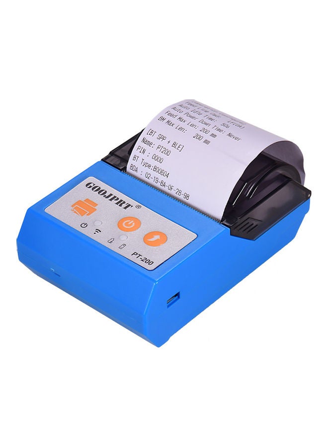GOOJPRT - Portable USB Bluetooth Connection Thermal Receipt Printer Blue - Image 1