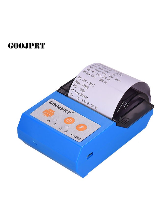 GOOJPRT - Portable USB Bluetooth Connection Thermal Receipt Printer Blue - Image 1