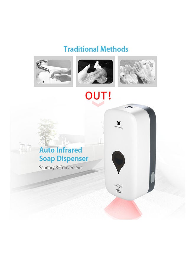Wall-Mounted Automatic Soap Dispenser NA-H6593 White/Black - Image 2