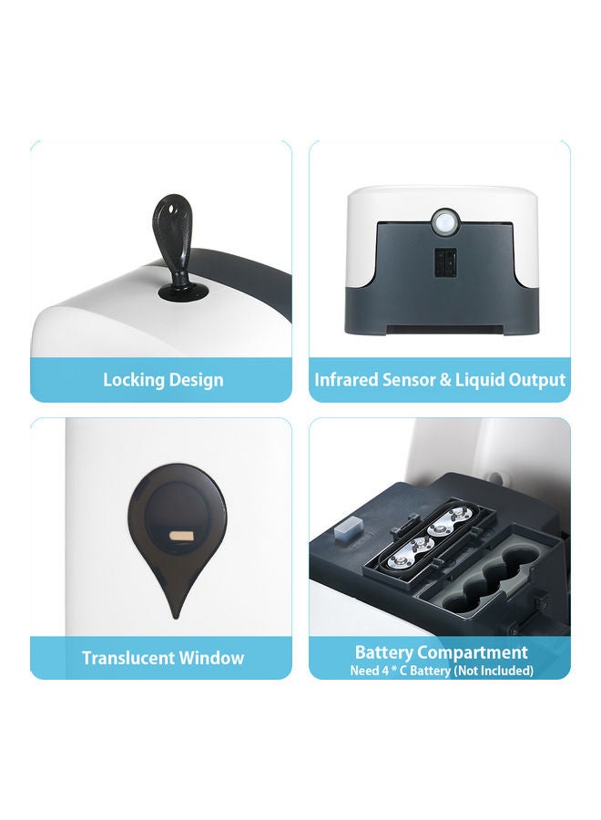 Wall-Mounted Automatic Soap Dispenser NA-H6593 White/Black - Image 4