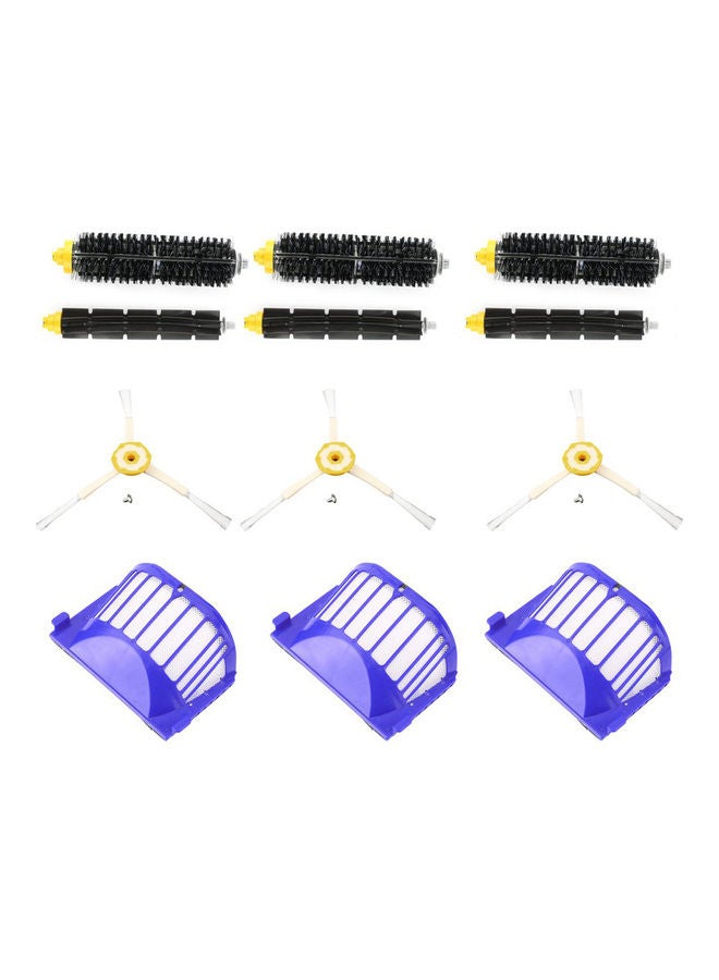12-Piece Vacuum Cleaner Replacement Accessories Kit Set For Roomba 620 630 650 660 NA-H10354 Multicolour  - Image 1