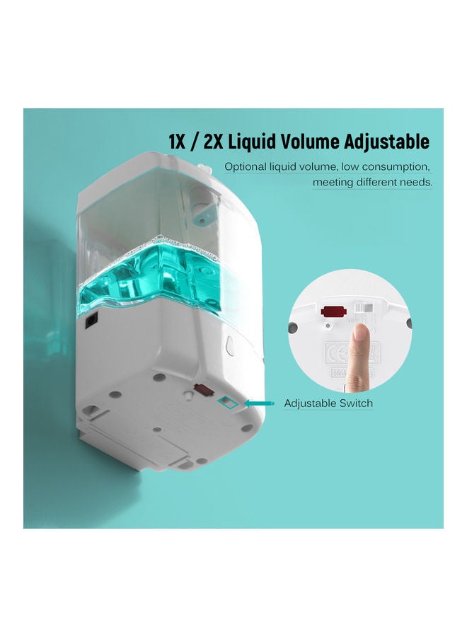 Wall-Mounted Automatic Soap Dispenser NA-H3704 White/Clear - Image 4