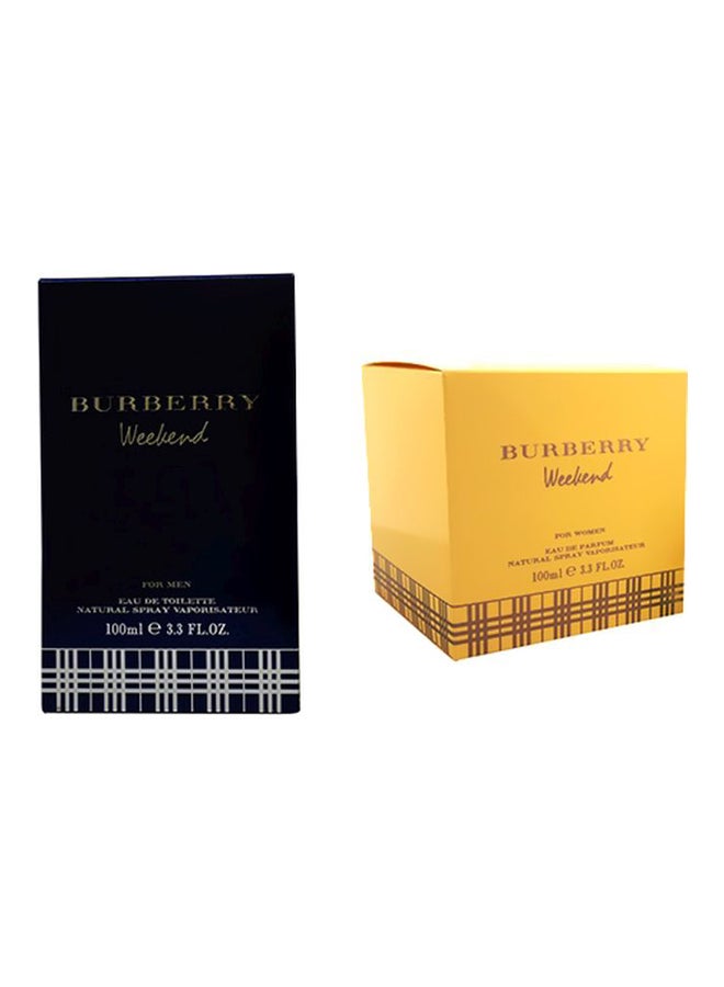 BURBERRY Weekend Gift Set EDT For Women 100 Ml, EDT For Men 100ml - Image 4