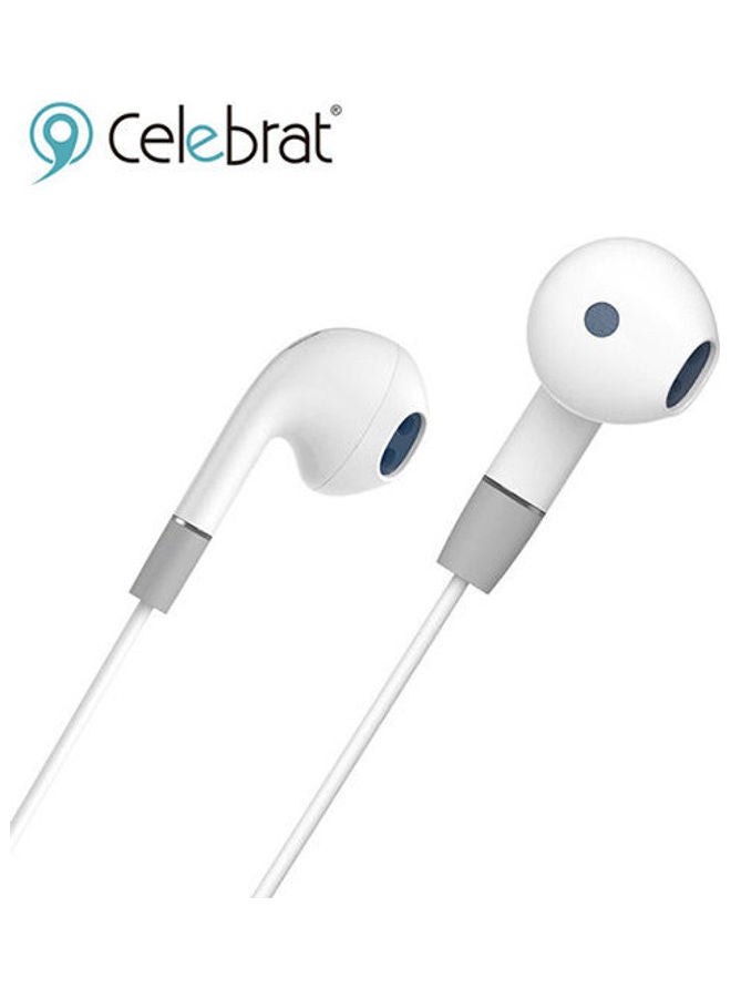 Celebrat G8 Stereo Sound Earphones white - Image 1