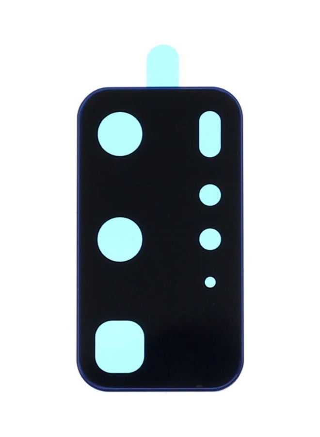 دراجون لاصقة حماية لعدسة الكاميرا من زجاج مقوى مع إطار معدني لكاميرا هاتف هواوي P40 برو أسود/ أزرق - Image 1