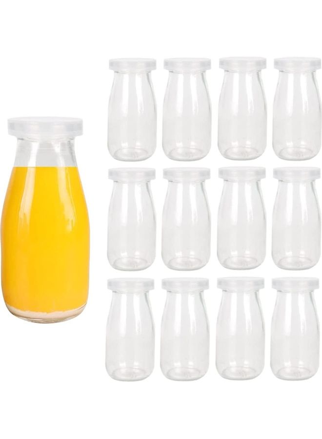 12-Piece Glass Bottle With Lid Clear  - Image 1