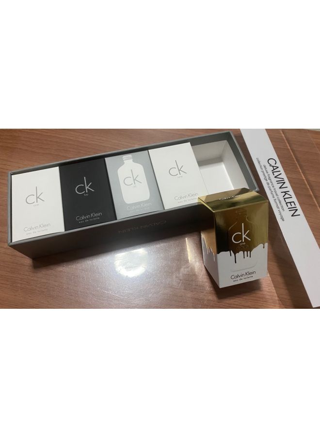 كالفن كلاين - طقم ديلوكس ترافيل كوليكشن مكون من 5 قطع من CK One EDT 10 Ml, All EDT 10 Ml, One Gold EDT 10 Ml, One EDP 10 Ml, Be EDT 10ملليلتر - Image 1