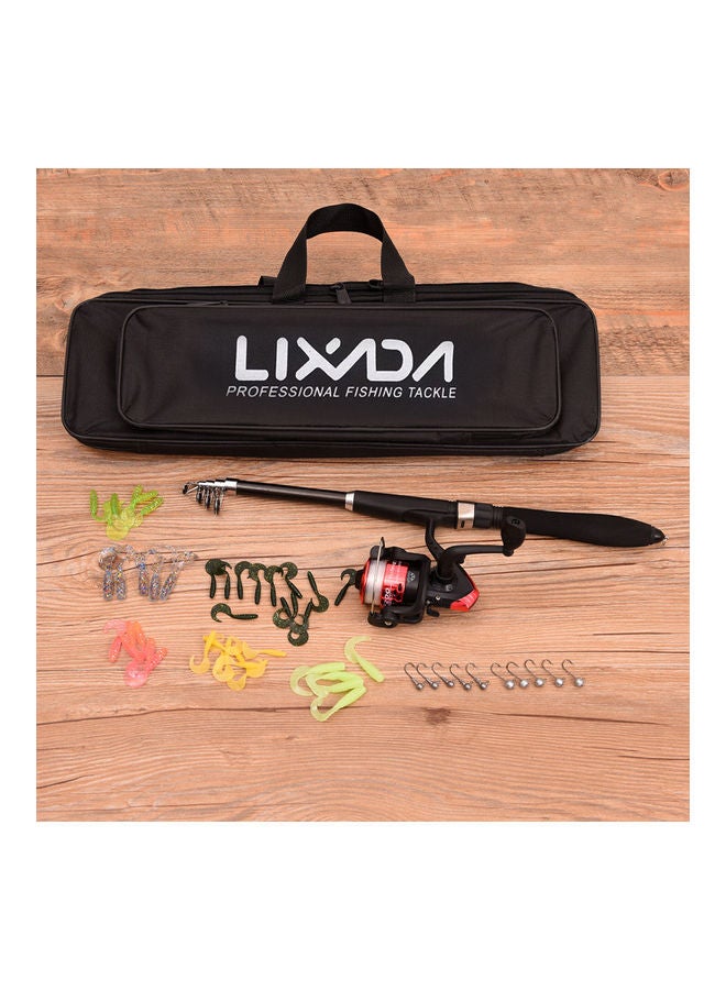 ليكسادا مجموعة كاملة محمولة من صنارة صيد تلسكوبية مع بكرة وأدوات صيد الأسماك - Image 2