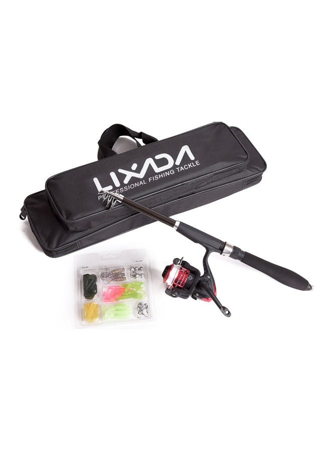 ليكسادا مجموعة كاملة محمولة من صنارة صيد تلسكوبية مع بكرة وأدوات صيد الأسماك - Image 3