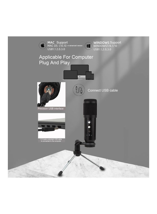 Generic USB Microphone Upgraded Version Condenser V8812-V Black  - Image 2