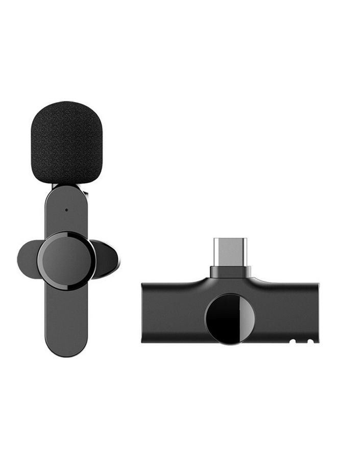 Wirelessly Microphone USB-C Plug And Play Clip-on Lapel Mic V8653-V Black - Image 4