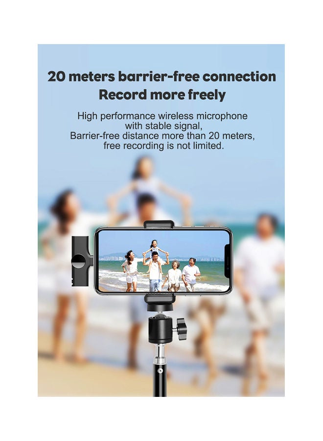 Wirelessly Microphone USB-C Plug And Play Clip-on Lapel Mic V8653-V Black - Image 5